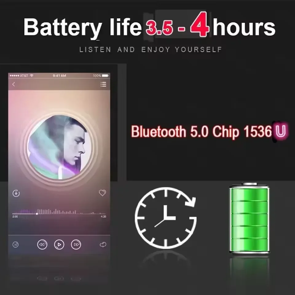블루투스 5.3, 새로운 에어 포 5 무선 이어폰, 에 - Bluetooth Headset On Ear 리뷰 및 가격